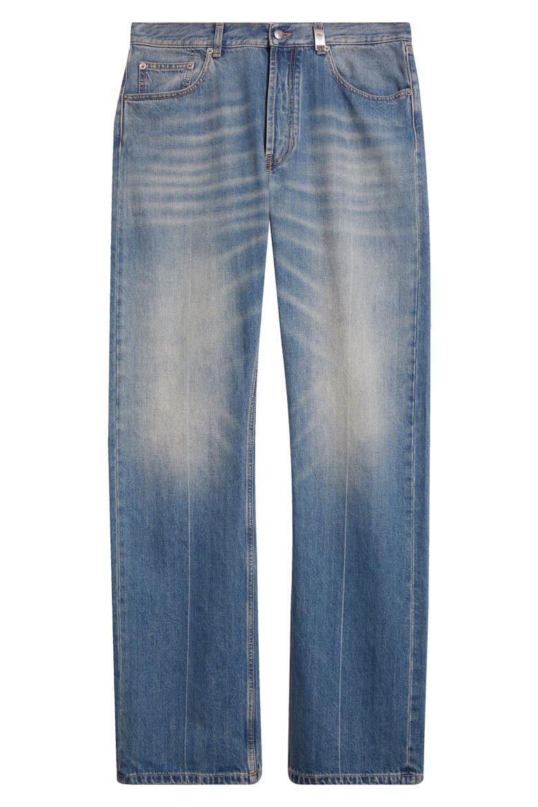 Skull Straight Leg Jeans, Alternate, color, BLUE WASHED