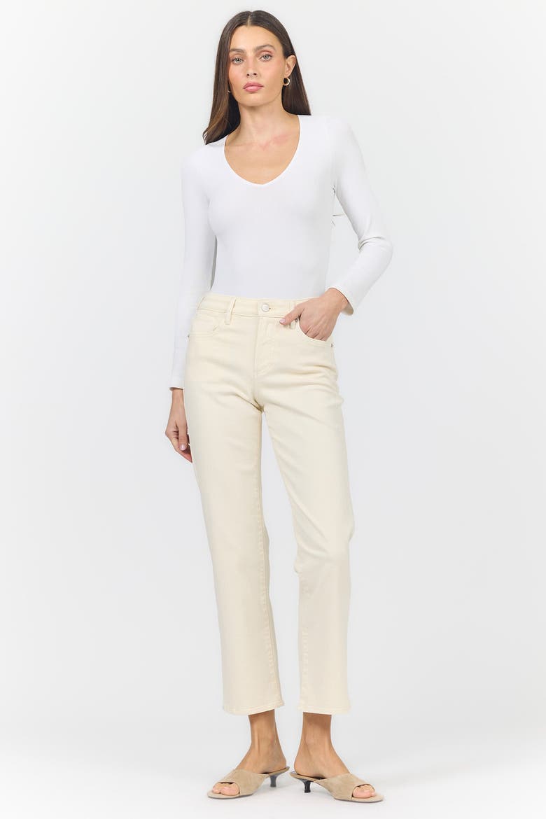 Anika Mid Rise Ankle Straight-Leg Jeans, Alternate, color, Wheat