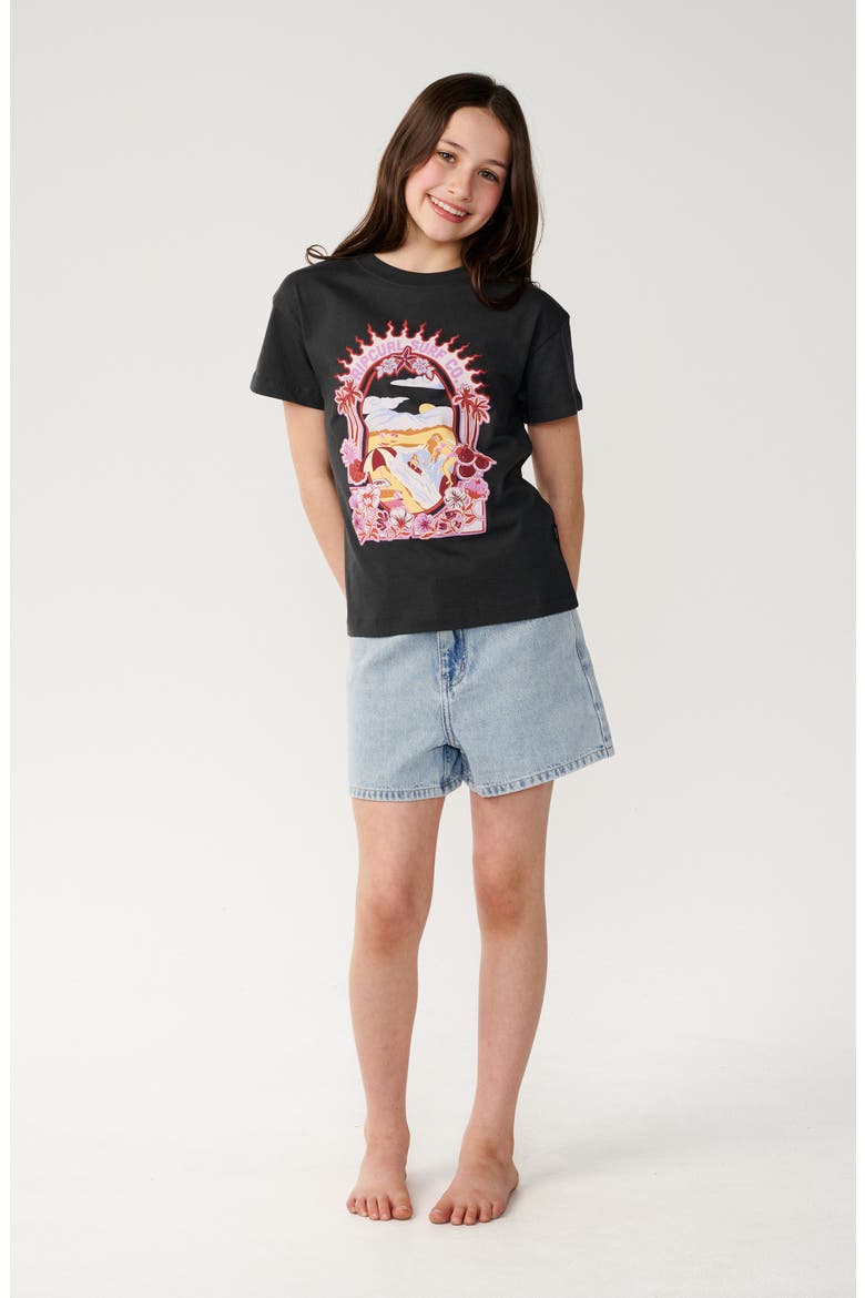 Kids' Costa Del Sol Graphic Cotton T-Shirt, Alternate, color, WASHED BLACK