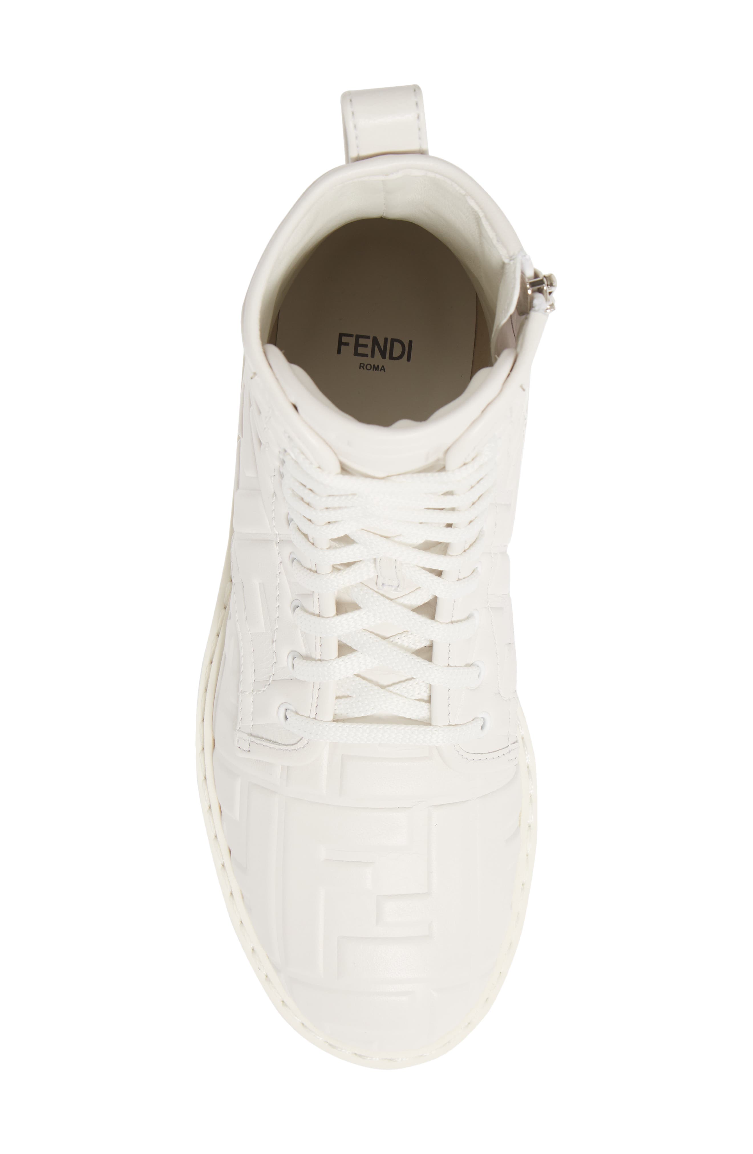 FF Embossed Logo Combat Boot, Alternate, color, WHITE