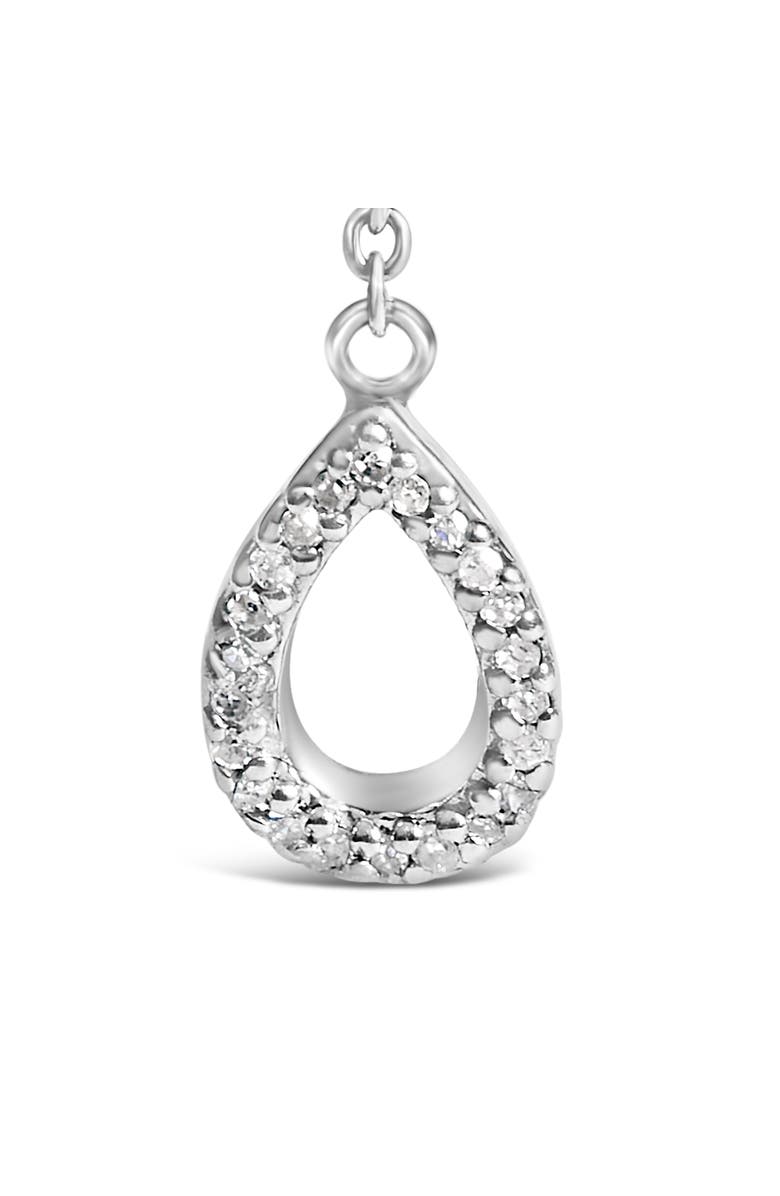 Haus of Brilliance Sterling Silver Created Blue Sapphire and Diamond Accent Y Necklace, Alternate, color, Silver