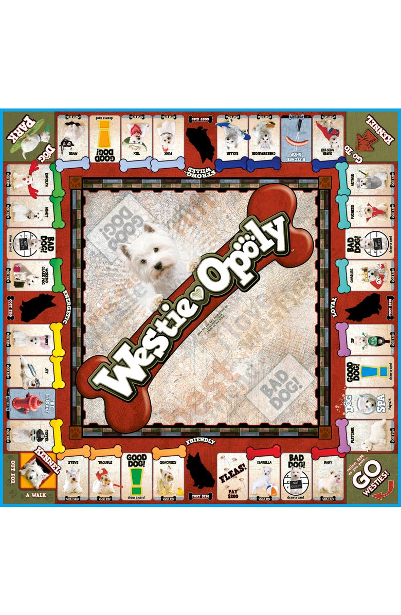 Late for the Sky Westieopoly Monopoly Board Game, Alternate, color, Multicolored