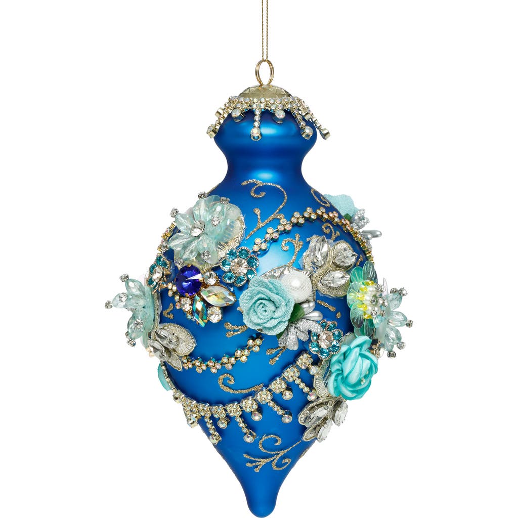 Mark Roberts Kings Jewel Fancy Finial Ornament, Blue In Blue