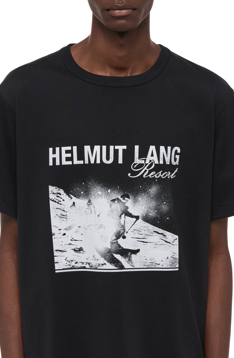Helmut Lang Skier Graphic T-Shirt, Alternate, color, Black