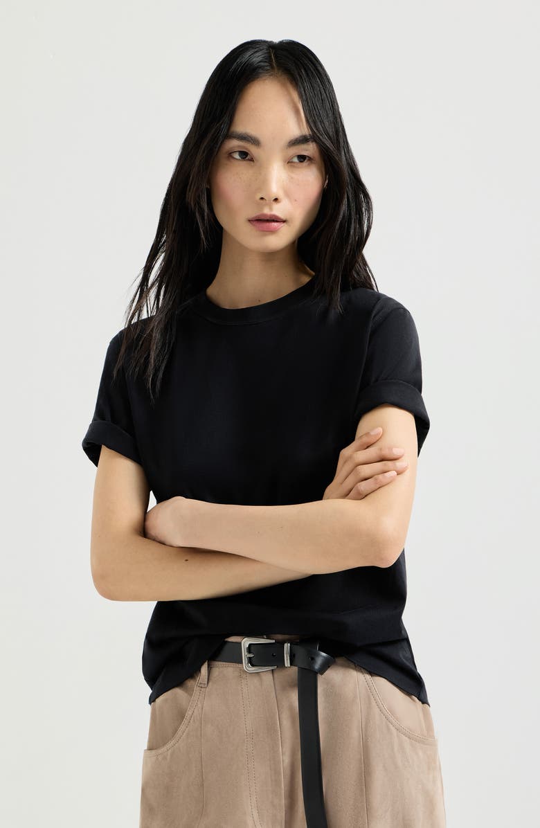 Brunello Cucinelli Jersey T-shirt, Alternate, color, Black