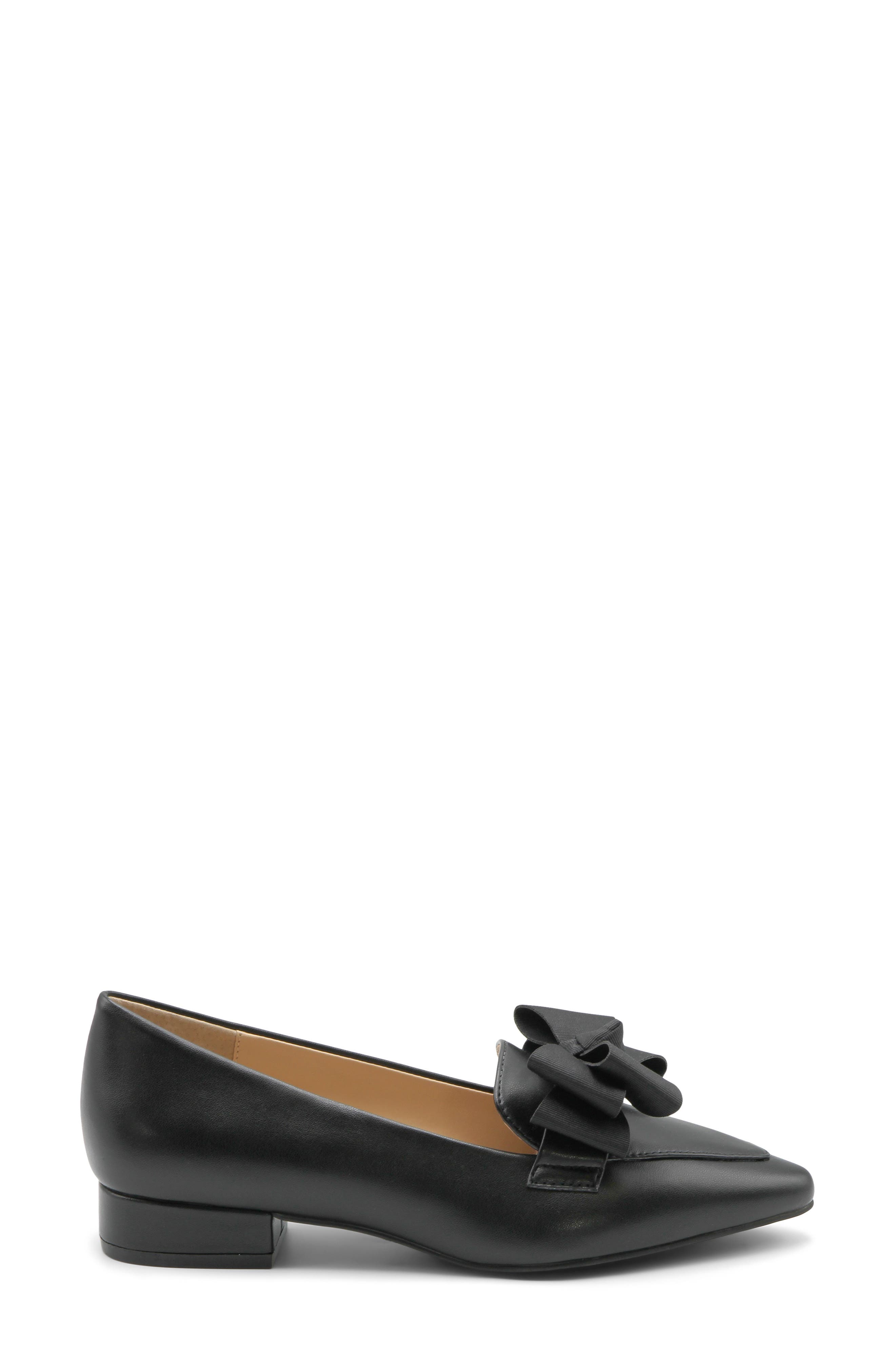 Adrienne Vittadini Pasteur Bow Pump, Alternate, color, Black Smooth