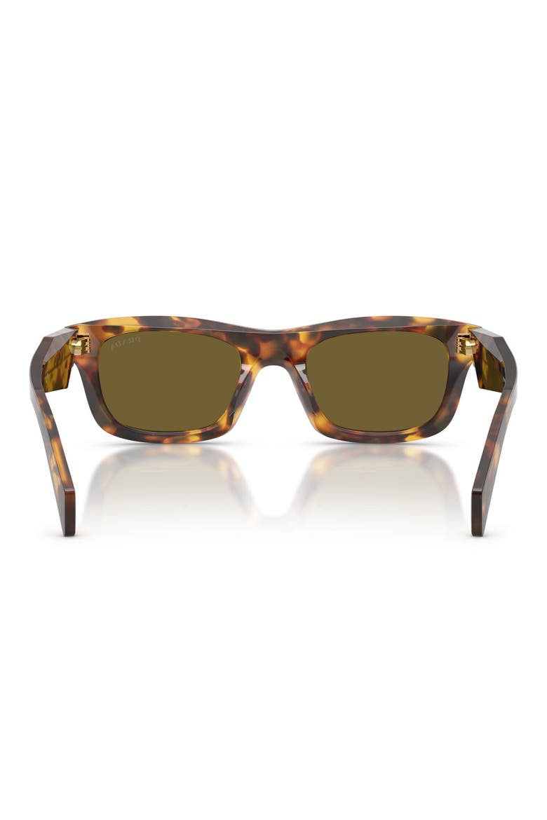 53mm Pillow Sunglasses, Alternate, color, HONEY TORTOISE / DARK BROWN