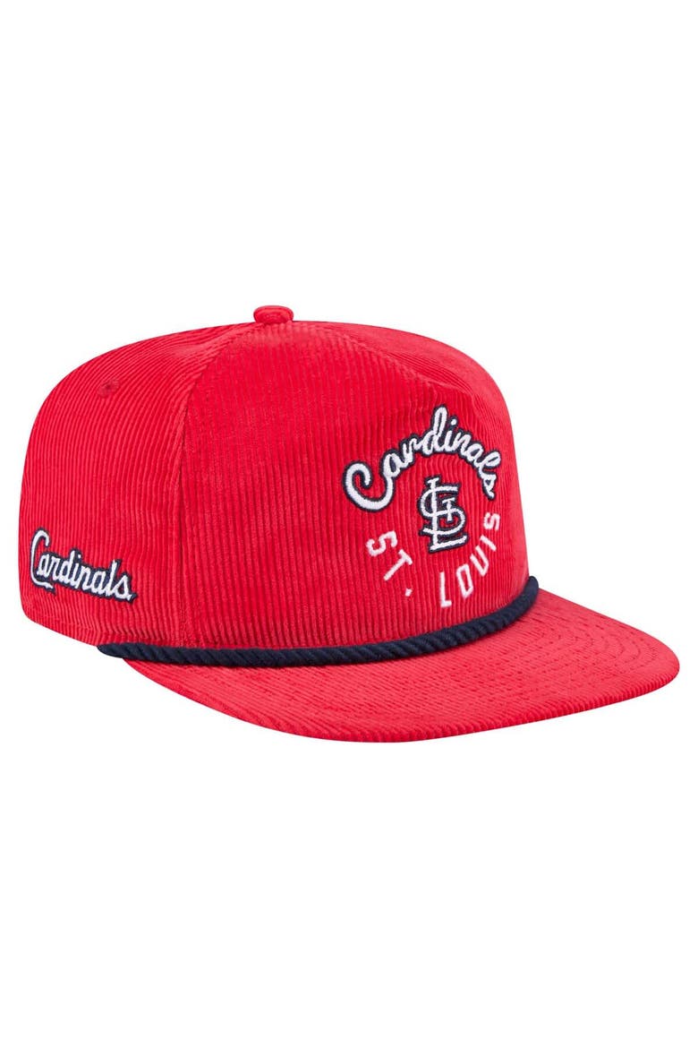 Men's New Era  Red St. Louis Cardinals Full Circle Corduroy Golfer Adjustable Hat, Main, color, Red