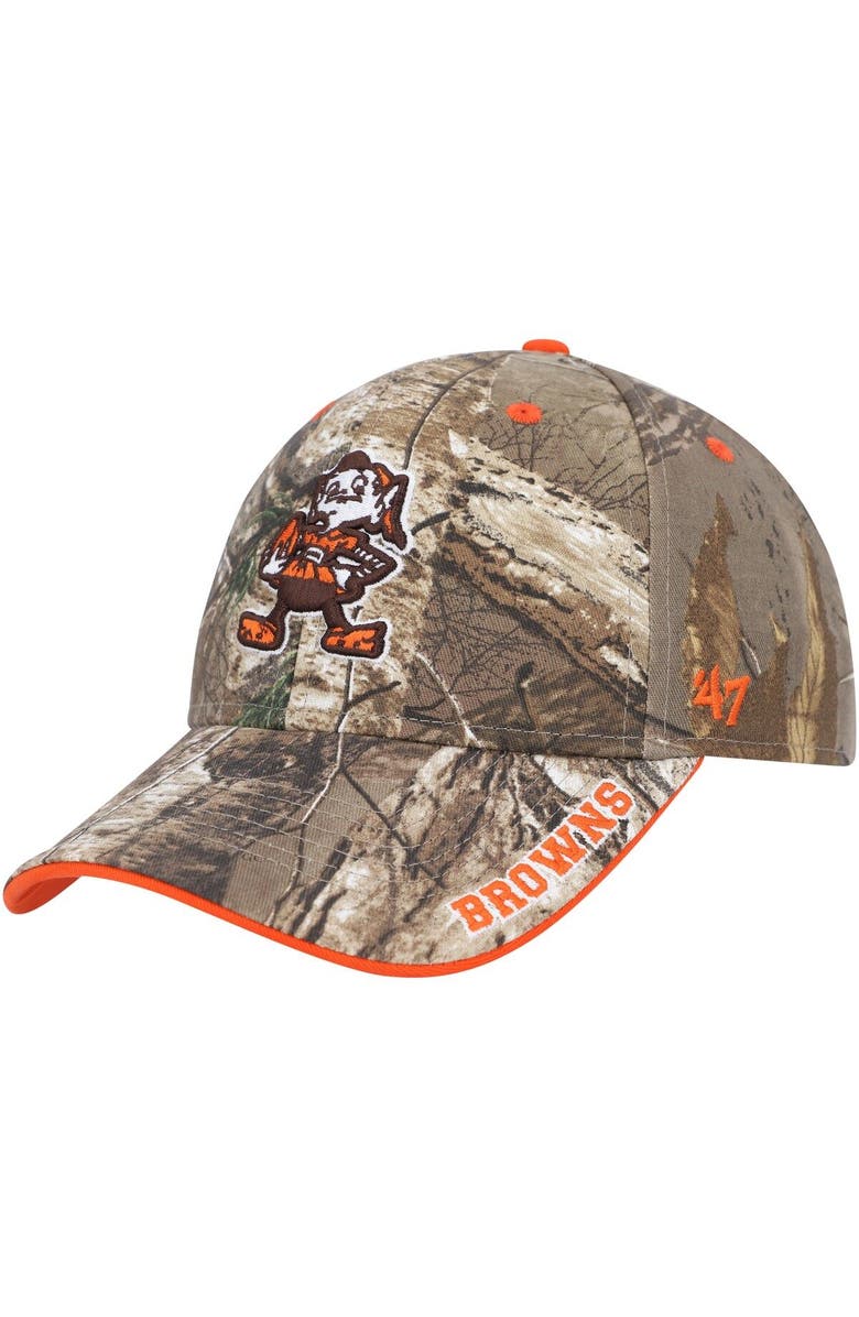 '47 Men's '47 Realtree Camo Cleveland Browns Brownie The Elf Frost MVP Throwback Logo Adjustable Hat, Main, color, 