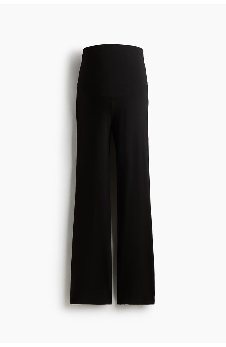 H&M Mama Before & After Flared Trousers, Main, color, Black