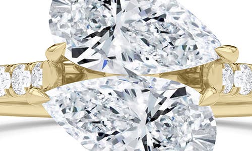 Hautecarat Twin Pear Cut Pavé Lab Grown Diamond Ring