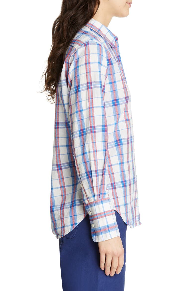 Standard Plaid Shirt, Alternate, color, BLUE/ RED