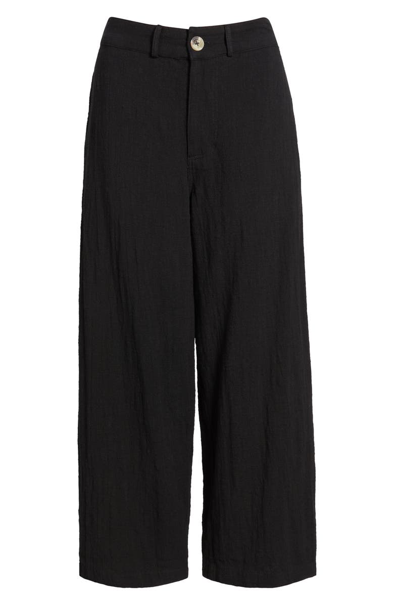 Rip Curl Vacation Crop Wide Leg Cotton Slub Pants, Alternate, color,