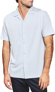 7 Diamonds Vaughn Rib Knit Camp Shirt