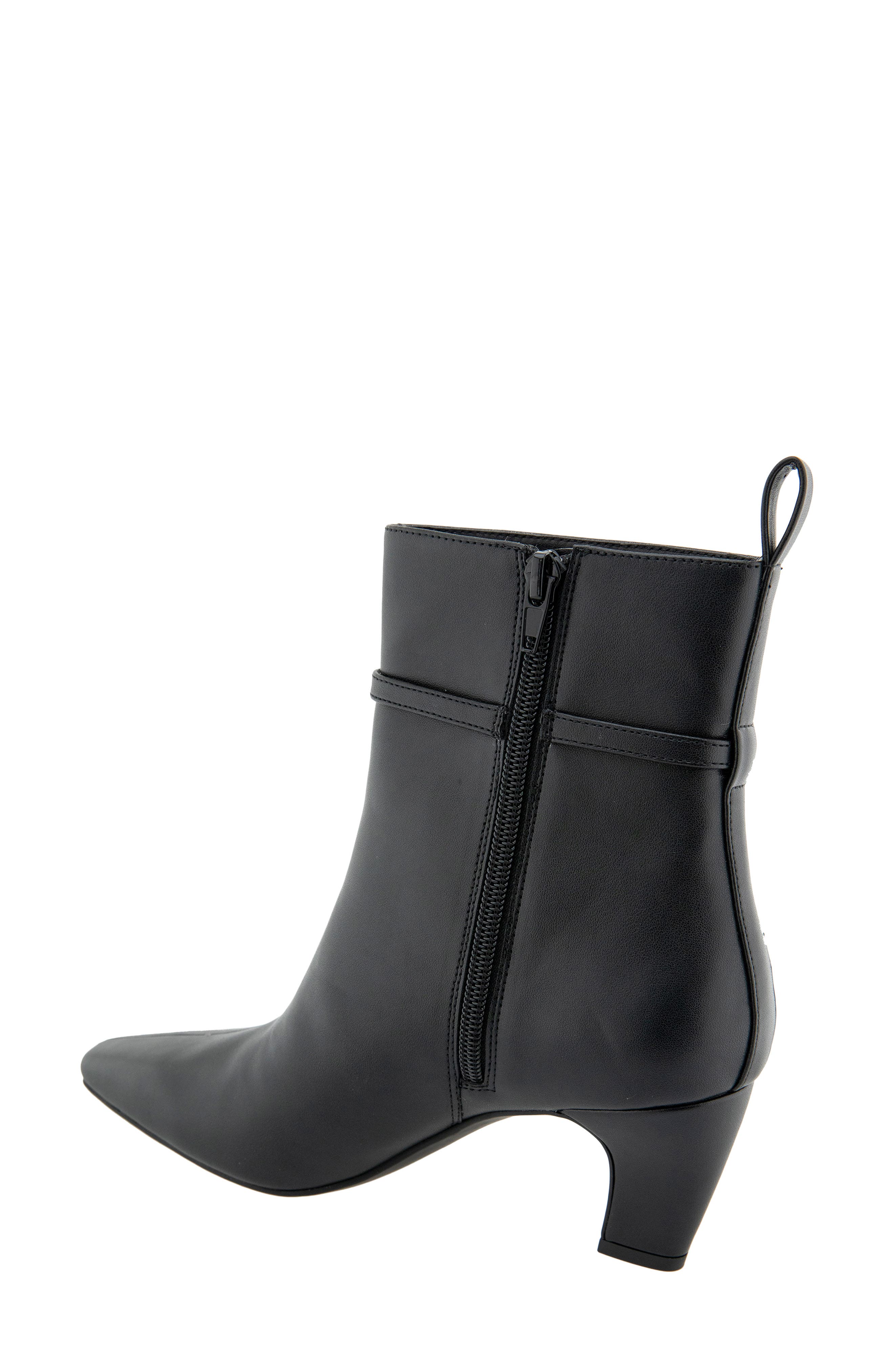 Xion Faux Leather Bootie, Alternate, color, BLACK