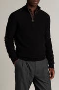 Vince Boiled Cashmere Quarter Zip Sweater