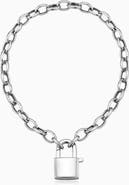 Oradina Sterling Silver Lock it Up Connector Clasp Bracelet