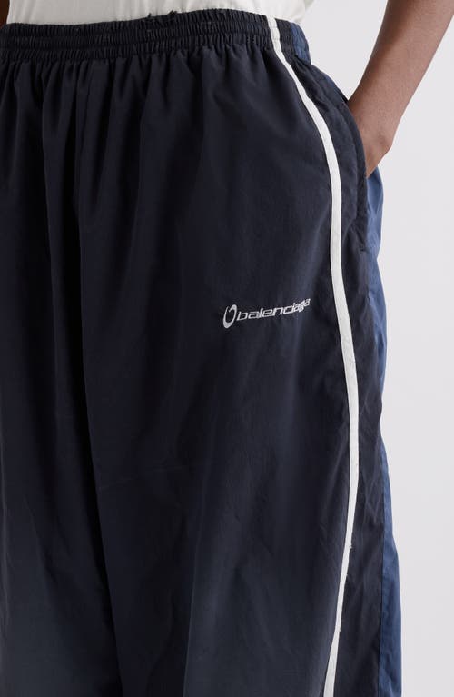 Balenciaga Sporty Trousers Featuring Side Stripes In Blue
