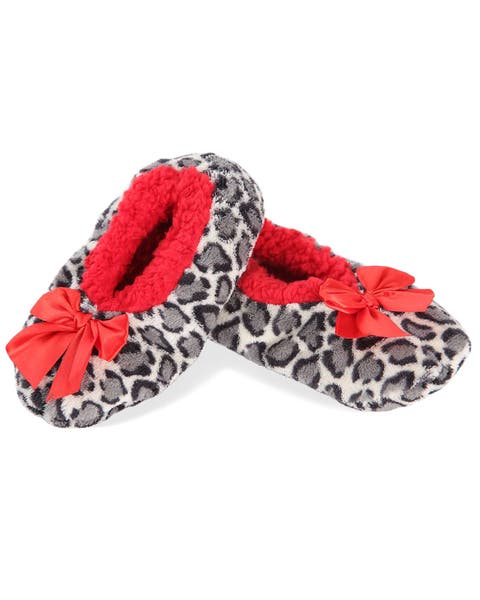 Kids'' Spotted Leopard Non-Skid Slippers