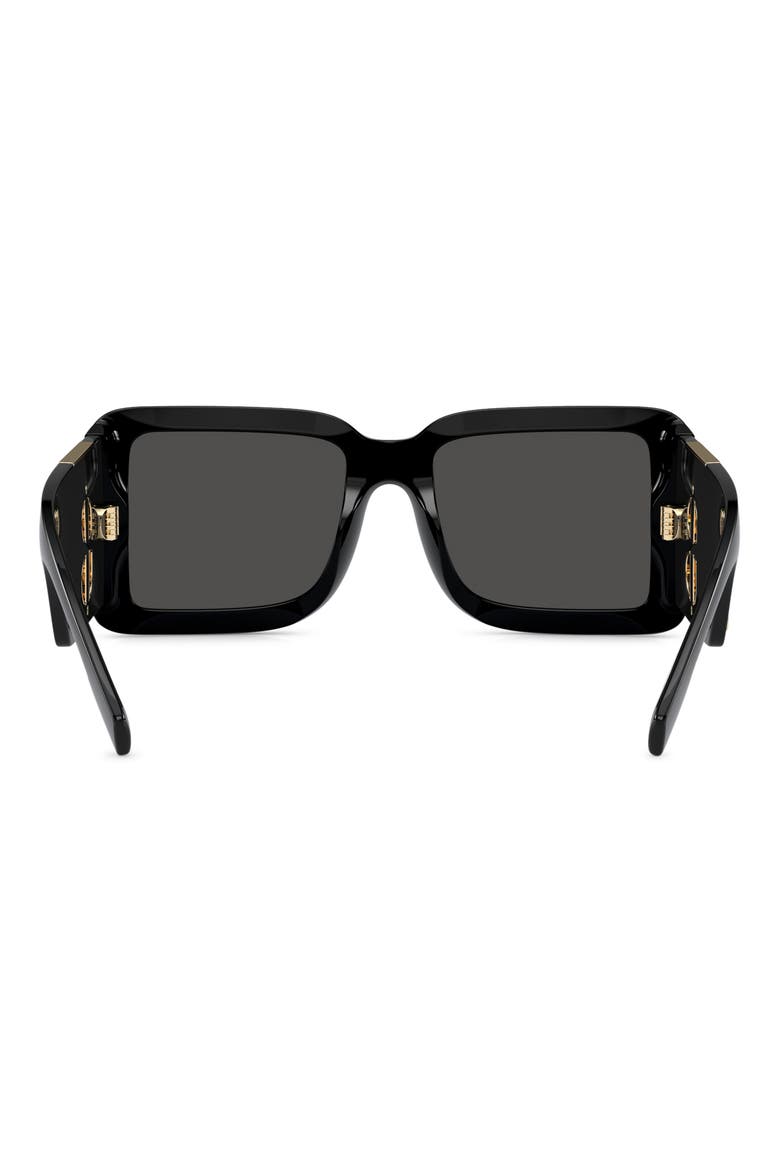 55mm Square Sunglasses, Alternate, color, BLACK