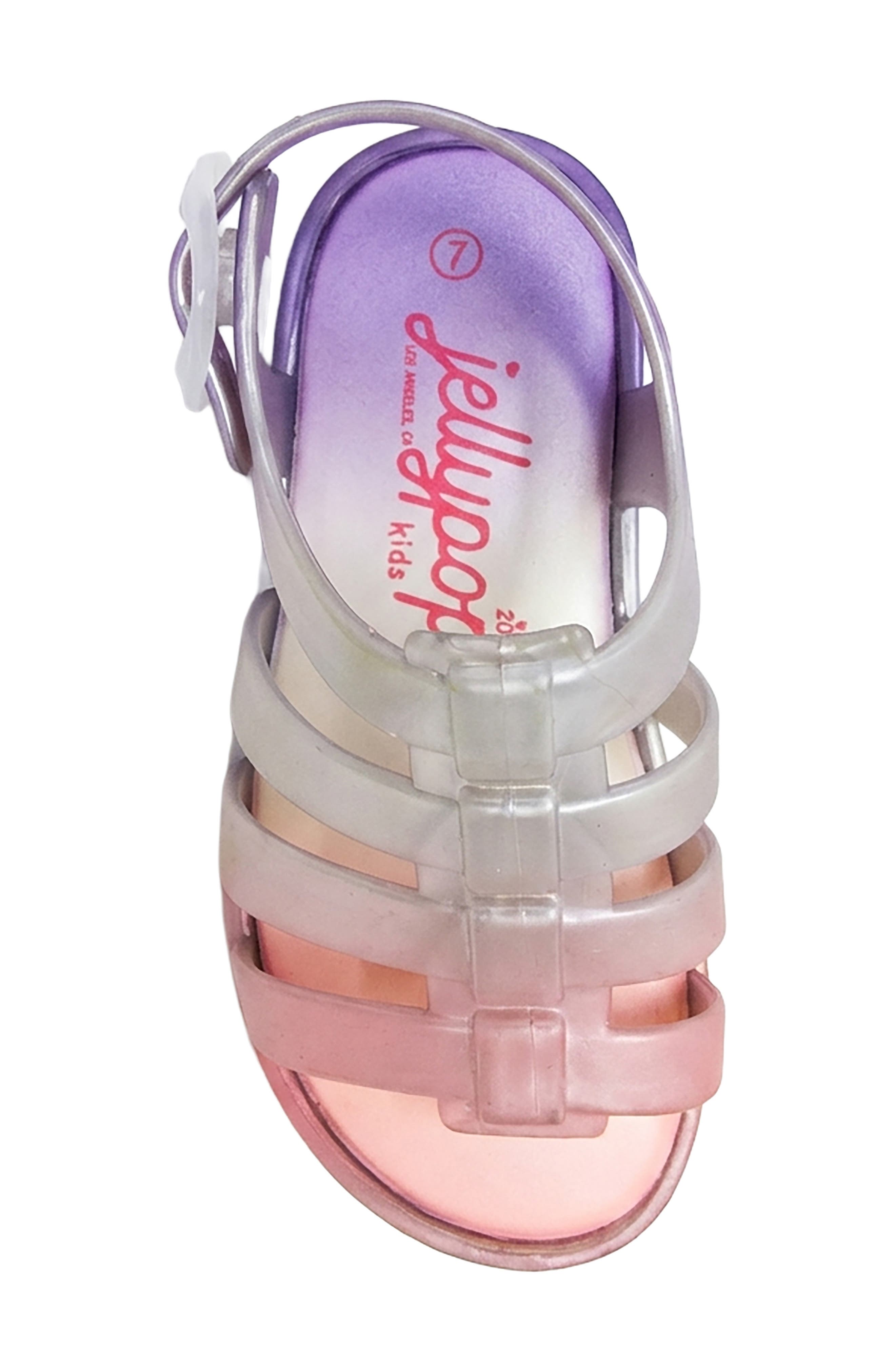 JELLYPOP Kids' Baleno Clear Glitter Sandal, Alternate, color, Pink Multi