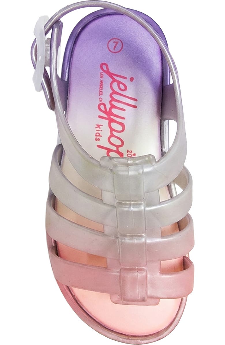 JELLYPOP Kids' Baleno Clear Glitter Sandal, Alternate, color, Pink Multi