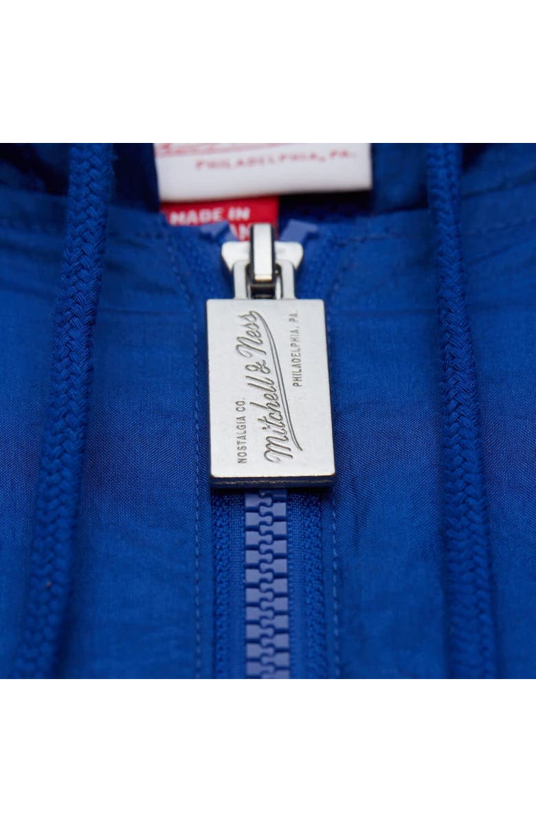 Mitchell 
Ness Men
s Mitchell 
Ness Blue Denver Nuggets Playmaker Full-Zip Hooded Windbreaker Jacket, Alternate, color, Blue