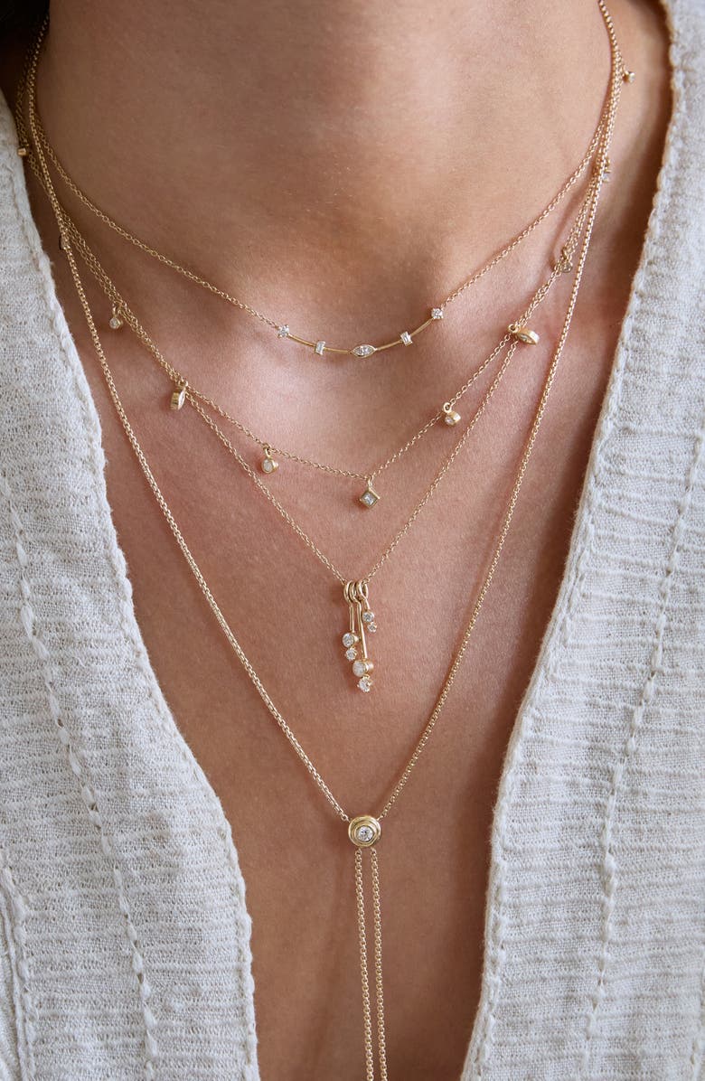 Zoë Chicco Diamond Drop Pendant Necklace, Alternate, color, 14K Yellow Gold