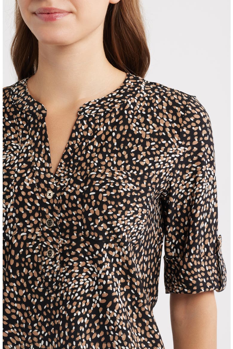 Print Roll Tab Top, Alternate, color, ANNE BLACK MULTI