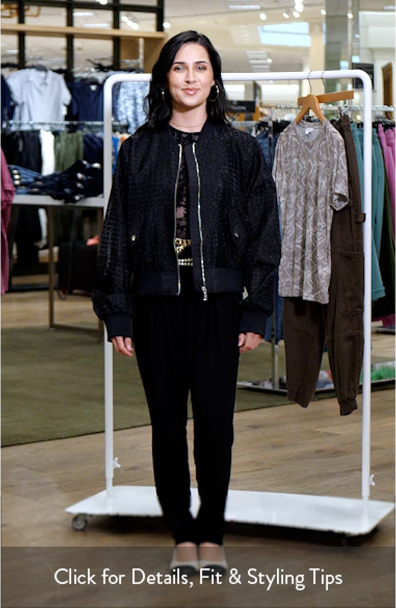 Organza Eyelet Bomber Jacket, sales video thumbnail