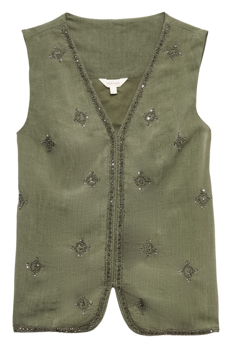 Embellished Vest, Main, color, HUNTER GREEN