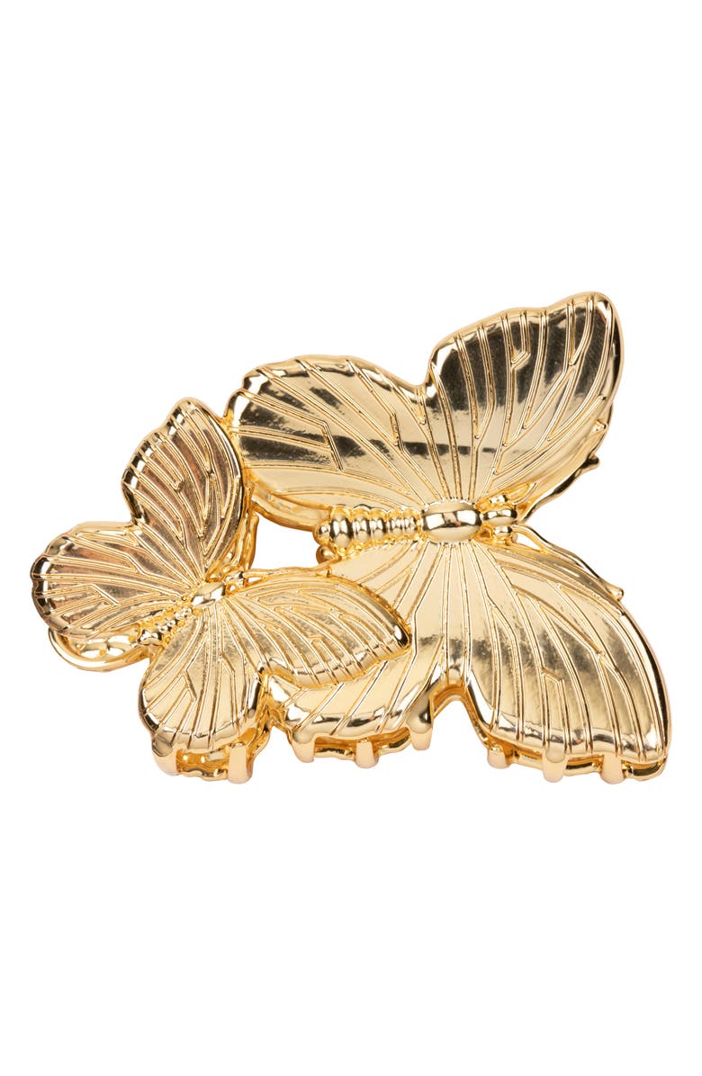 Jennifer Behr Papillon Gold Claw Clip, Main, color, Gold
