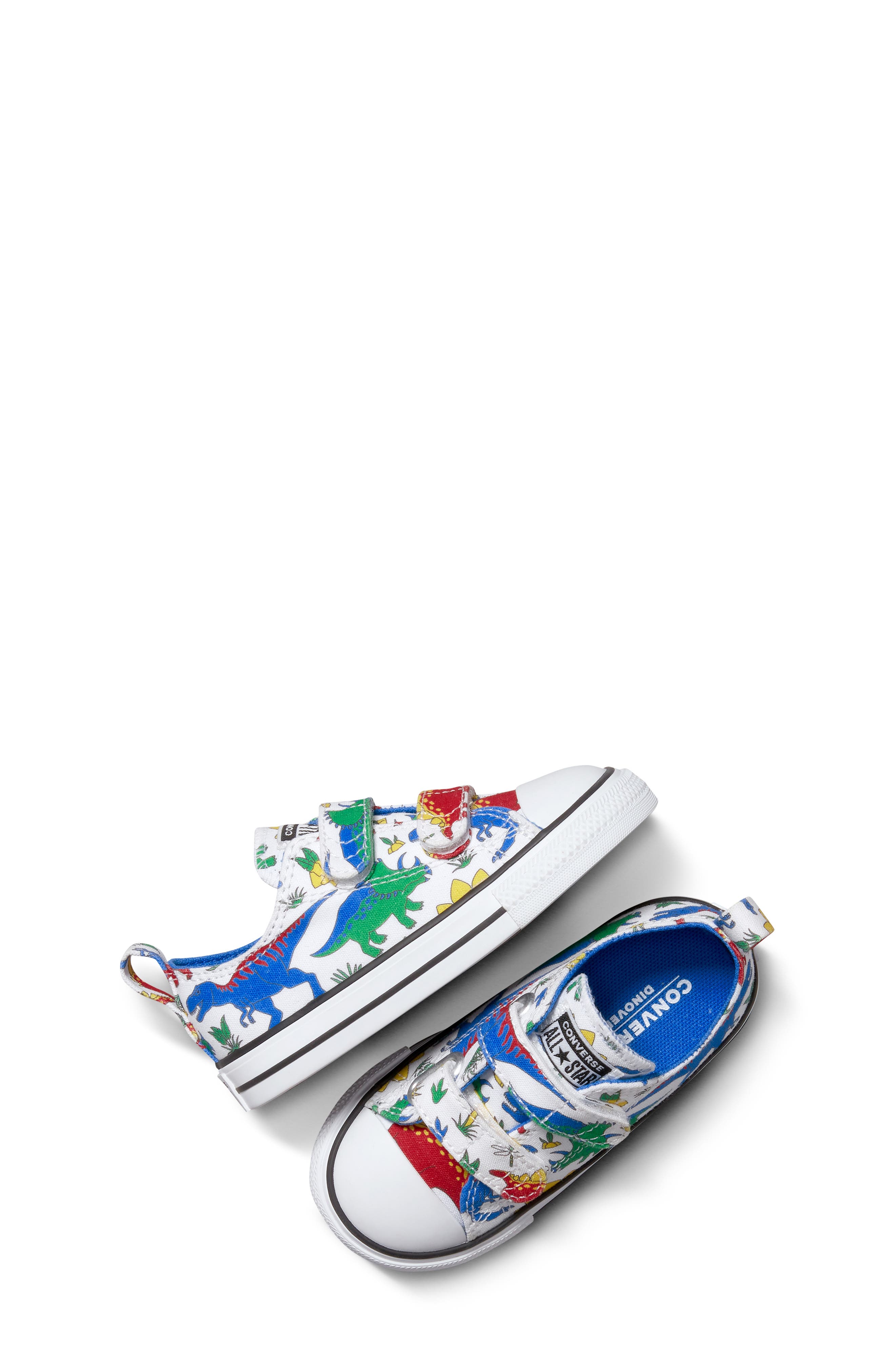 Converse Kids' Chuck Taylor<sup>®</sup> All Star<sup>®</sup> 2V Oxford Sneaker, Alternate, color, White/ Blue/ Enamel Red