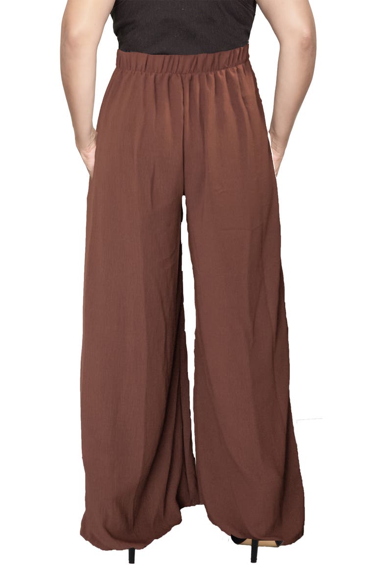 High Waist Wide Leg Pants, Alternate, color, RUST