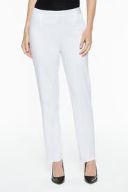 Ming Wang Knit Lined Straight-Leg Pants