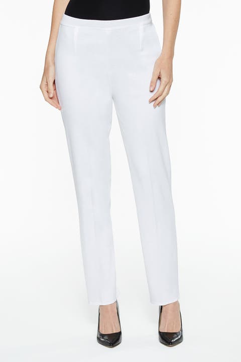 Ming Wang Knit Lined Straight-Leg Pants
