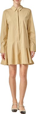 English Factory Long Sleeve Shirtdress