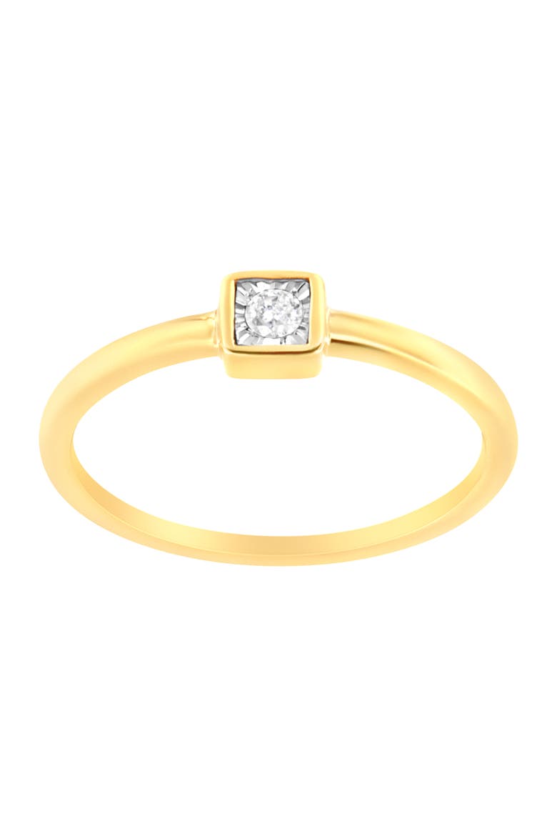 14K Yellow Gold Plated Silver 1/20 cttw Miracle Set Diamond Promise Ring, Alternate, color, Yellow Gold over Silver