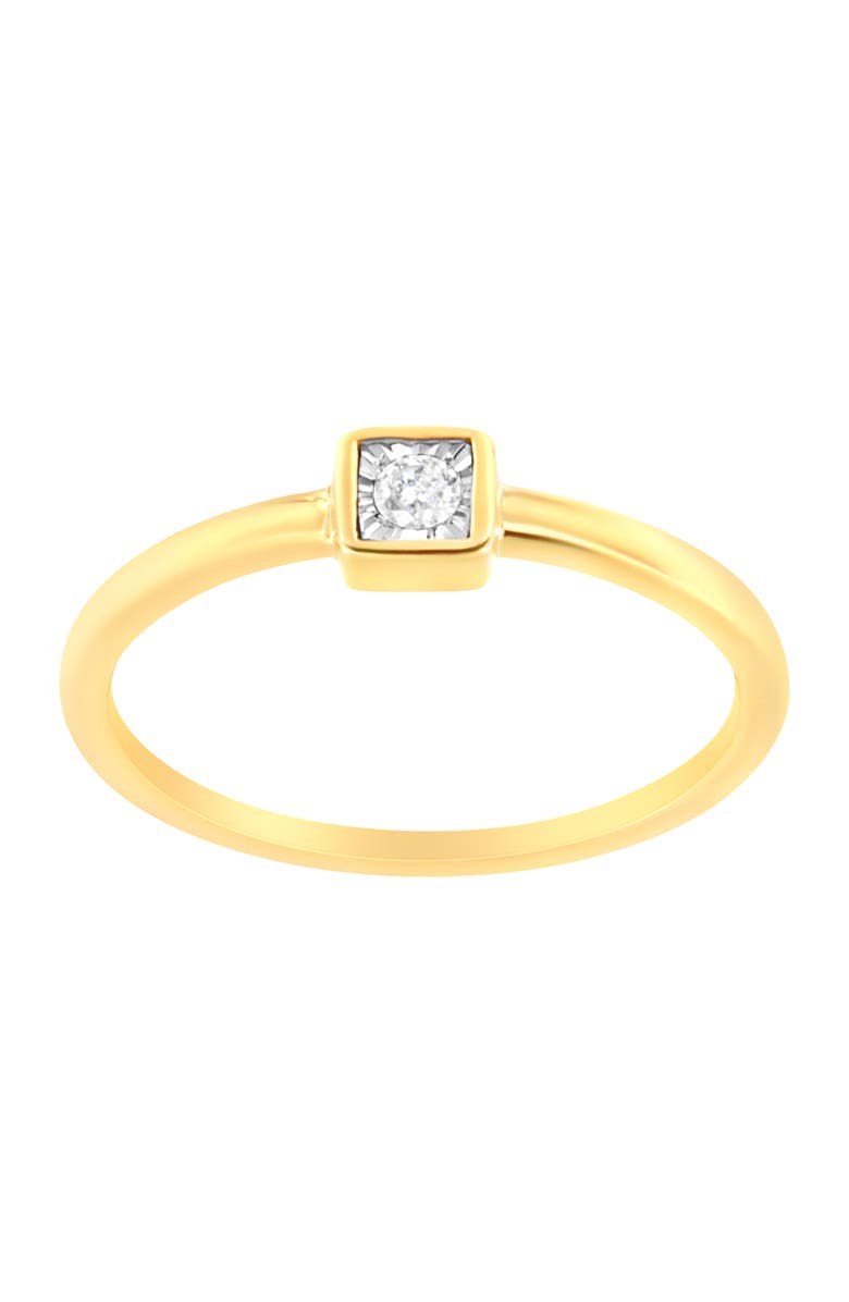 Haus of Brilliance 14K Yellow Gold Plated Silver 1/20 cttw Miracle Set Diamond Promise Ring, Alternate, color, Yellow Gold Over Silver