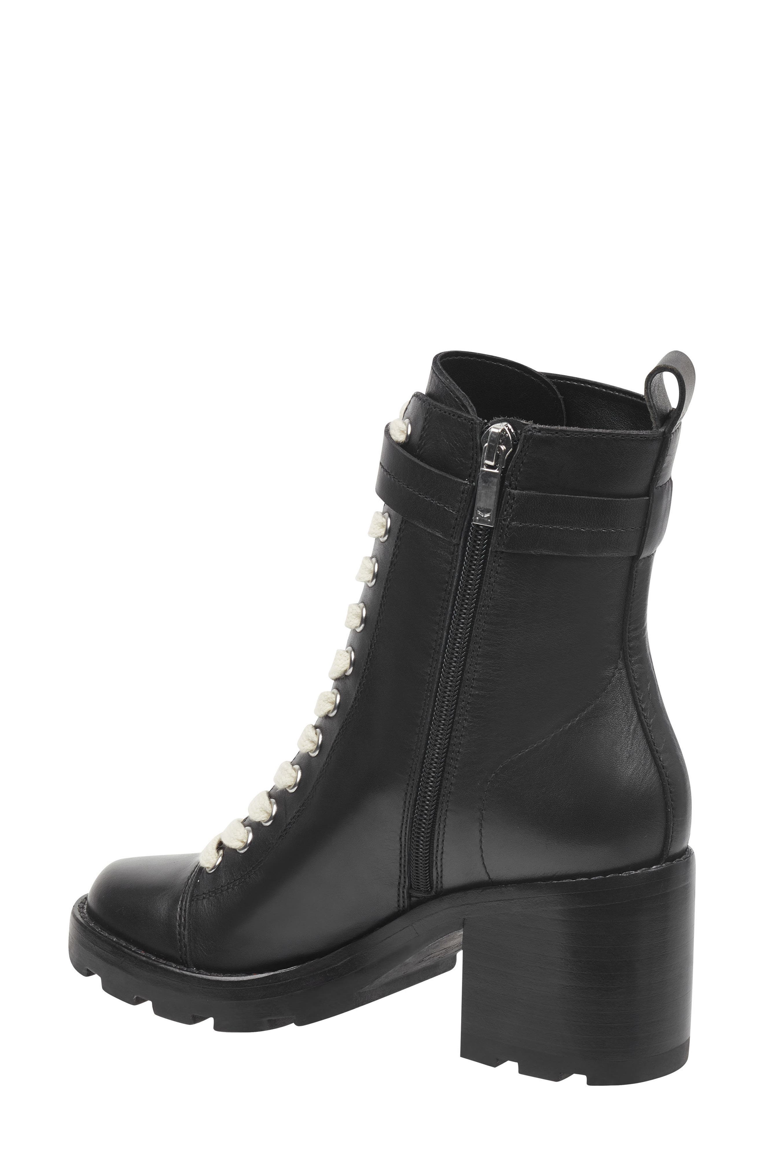 Waren Combat Boot, Alternate, color, BLACK LEATHER