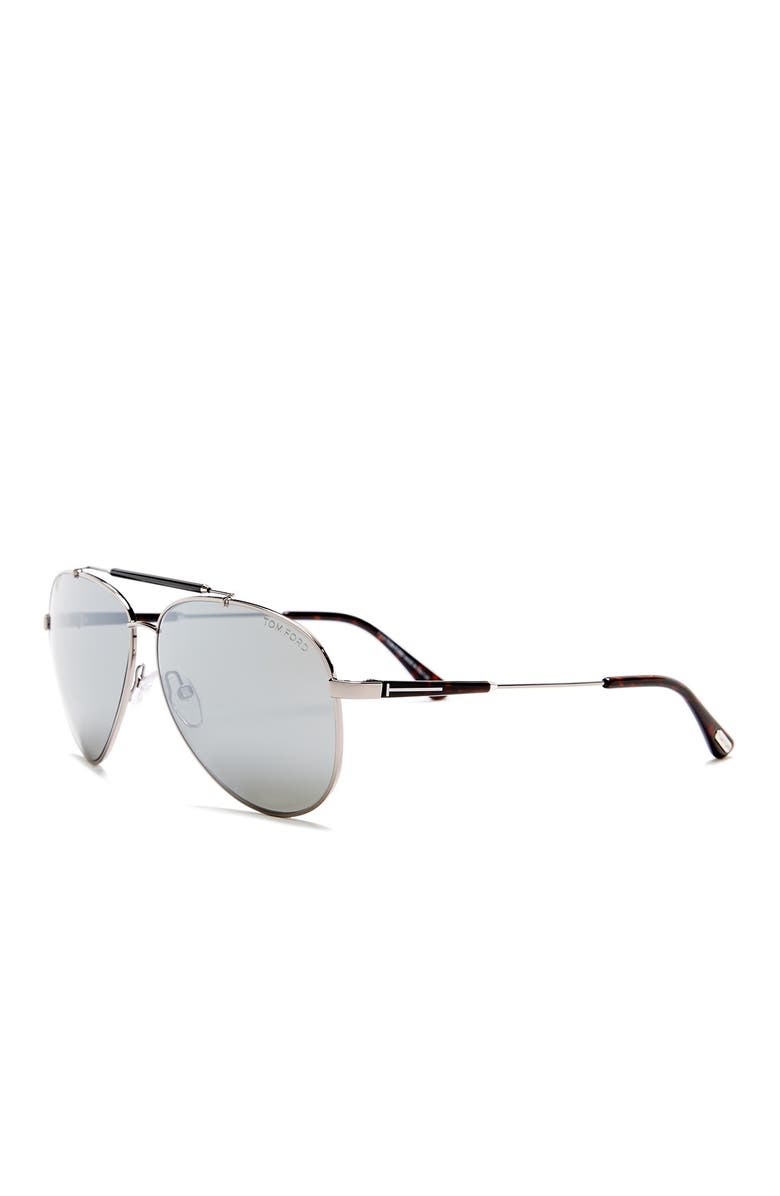 TOM FORD 'Rick' 62mm Aviator Sunglasses, Alternate, color,