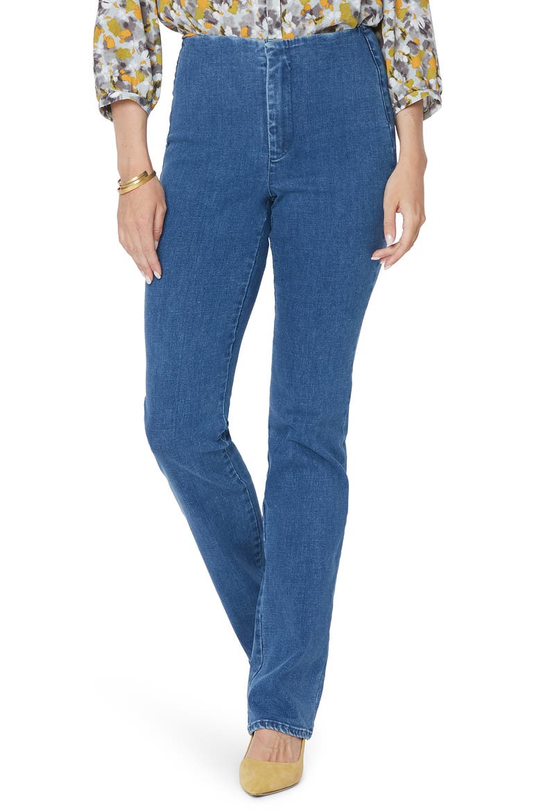 Marilyn Flat Front Slim Straight Leg Jeans, Main, color, TRANQUIL