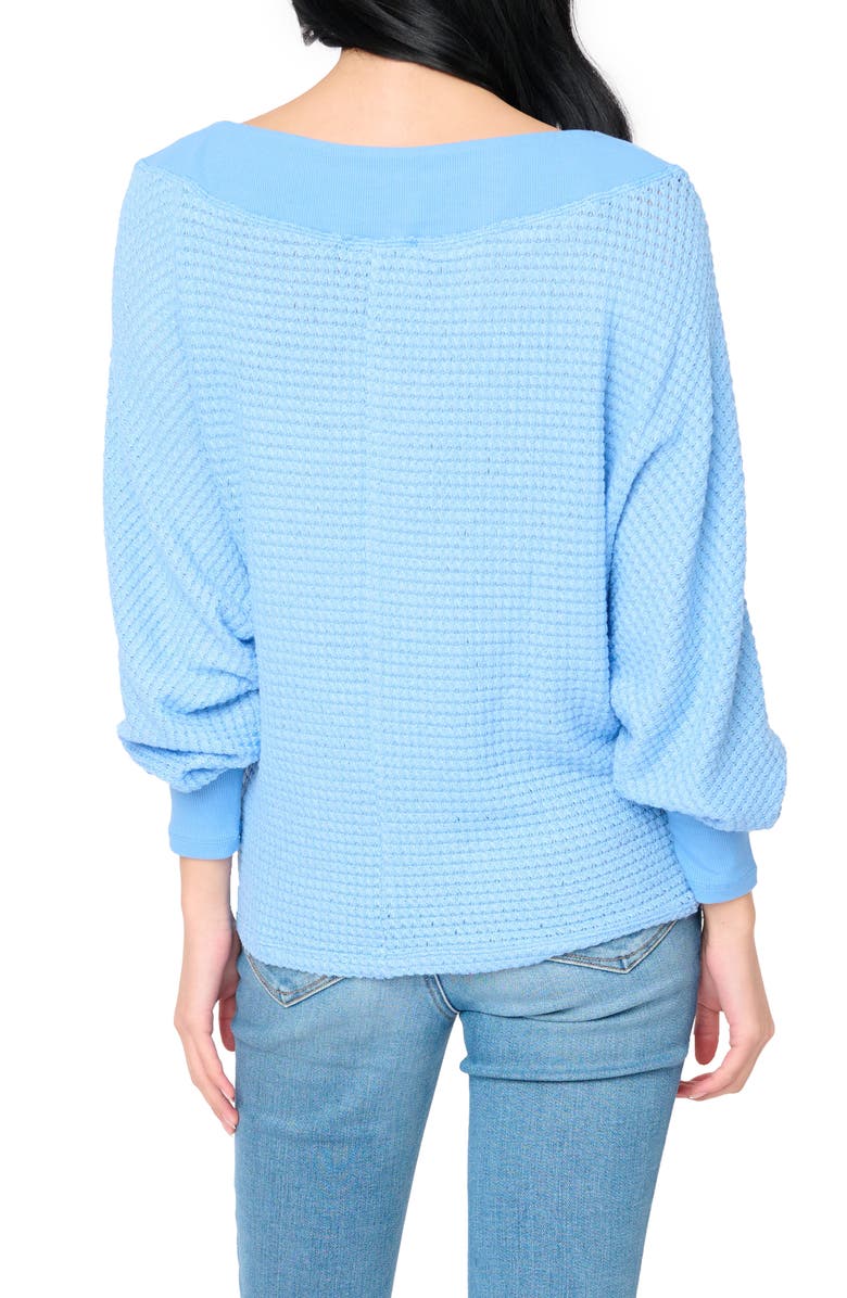 GIBSONLOOK Wheels Up Open Weave Sweater, Alternate, color, Cornflower Blue