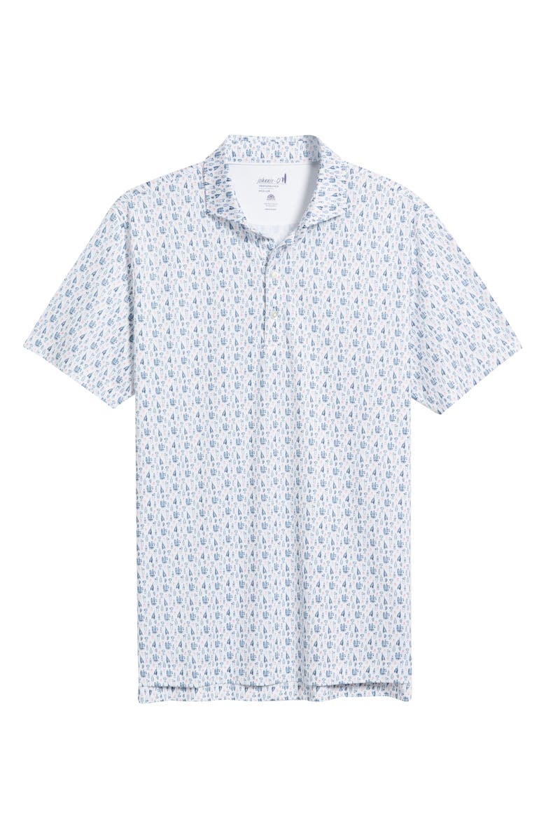 johnnie-O Manhatty Libations Print PREP-FORMANCE Golf Polo, Alternate, color, White