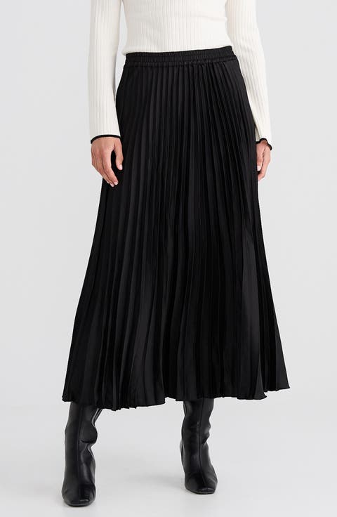 Alias Pleated Maxi Skirt