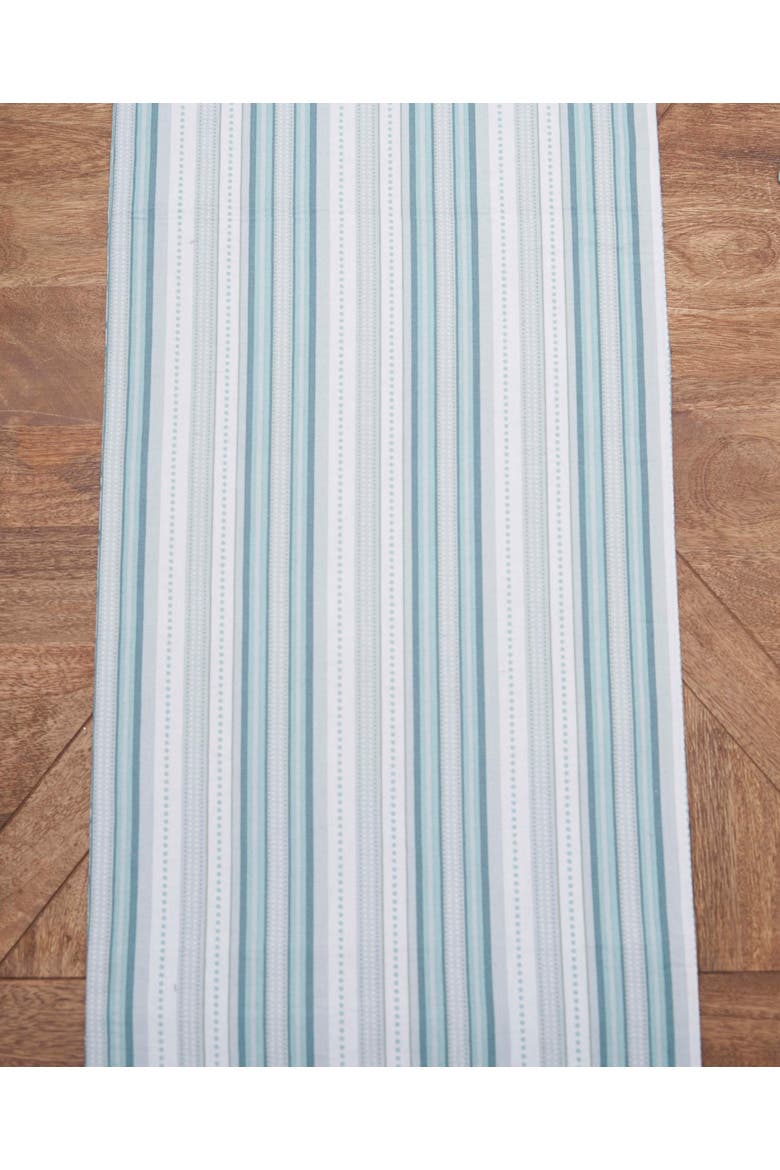 Sea Urchin Shores Reversible Graphic Print Machine Washable Table Runner 14" x 72", Alternate, color, Green