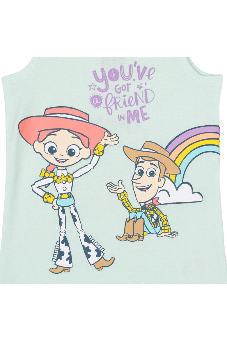 Toy Story Toddler Girls' 2-Piece Sleeveless Romper and Headband Set, Alternate, color, Toy Story Mint