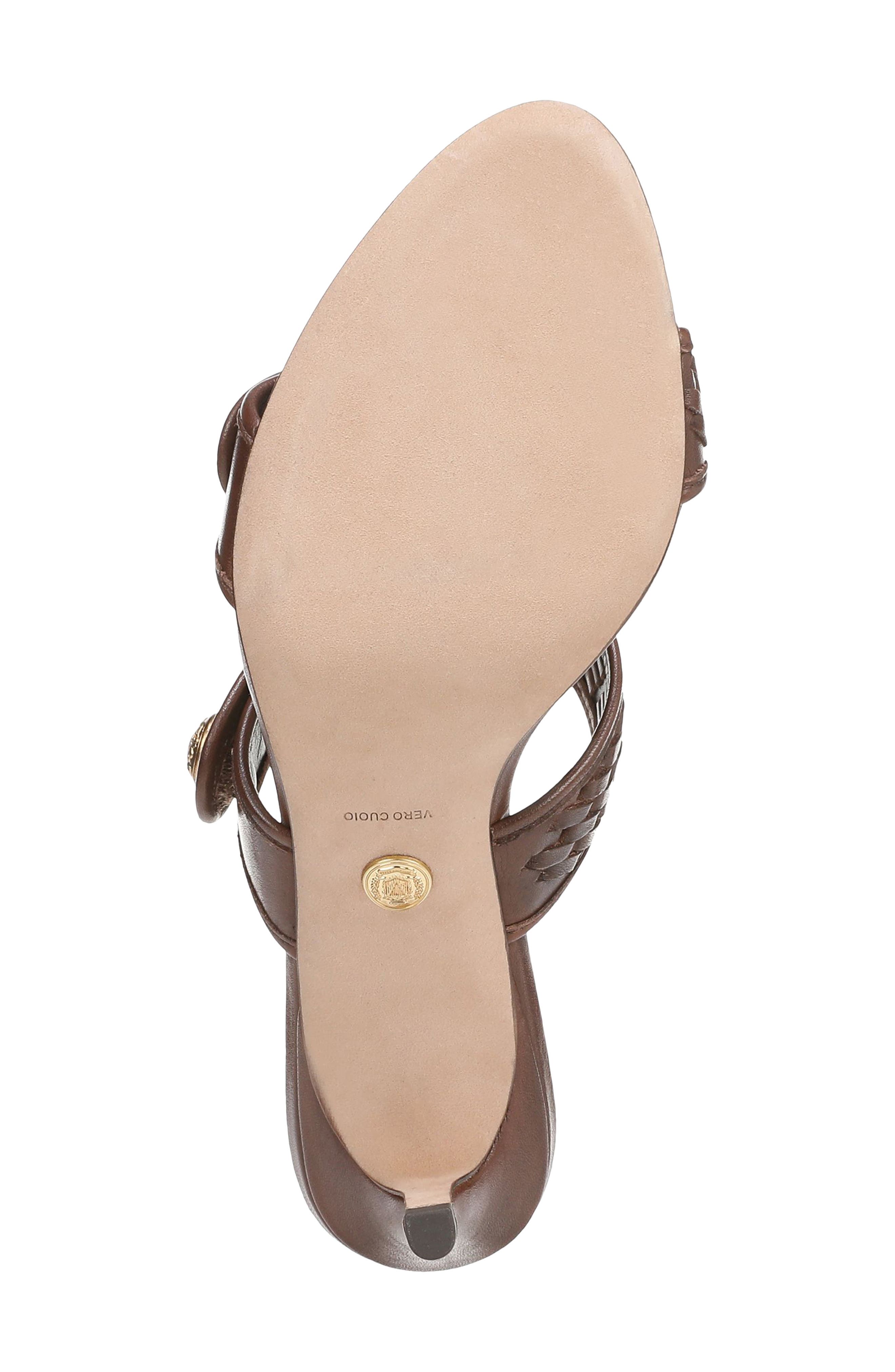 Veronica Beard Sona Wave Sandal, Alternate, color, Chocolate