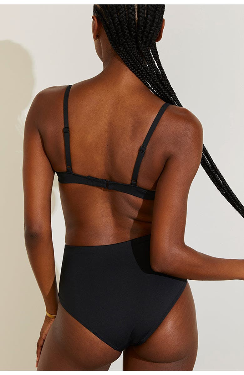 Negative Underwear Swim Crop Top, Alternate, color, Black