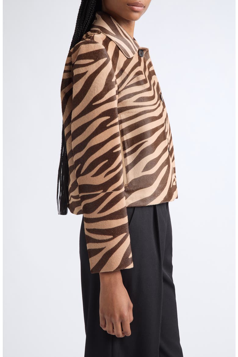 Genuine Calf Hair Jacket, Alternate, color, ZEBRA